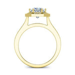 Anise Moissanite Matching Band Only (engagement Ring Not Included) For Ring With Cushion Center yellowgold