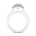 Anise Moissanite Matching Band Only (engagement Ring Not Included) For Ring With Cushion Center whitegold