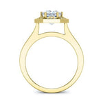 Anise Moissanite Matching Band Only (engagement Ring Not Included) For Ring With Princess Center yellowgold