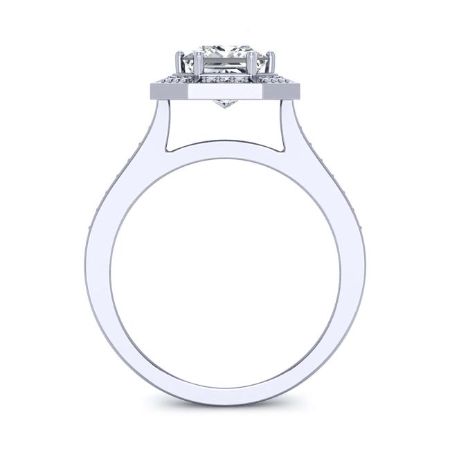 Anise Moissanite Matching Band Only (engagement Ring Not Included) For Ring With Princess Center whitegold
