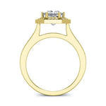 Anise Princess Moissanite Engagement Ring yellowgold
