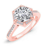 Anise Round Diamond Engagement Ring (Lab Grown Igi Cert) rosegold