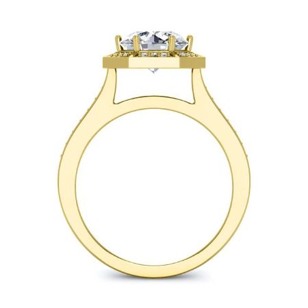 Anise Round Moissanite Bridal Set yellowgold