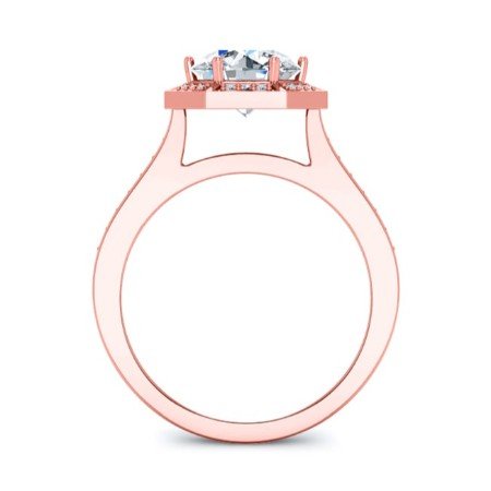 Anise Round Moissanite Bridal Set rosegold