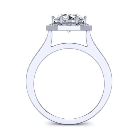 Anise Round Moissanite Bridal Set whitegold