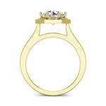 Anise Round Moissanite Engagement Ring yellowgold