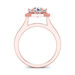 Anise Round Moissanite Engagement Ring rosegold