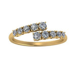 Anthea Split Bar Trendy Diamond Wedding Ring yellowgold