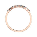 Anthea Split Bar Trendy Diamond Wedding Ring rosegold
