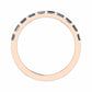 Anya Baguette Trendy Diamond Wedding Ring rosegold