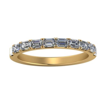 Anya Baguette Trendy Diamond Wedding Ring yellowgold