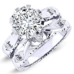 Arbor Cushion Moissanite Bridal Set whitegold