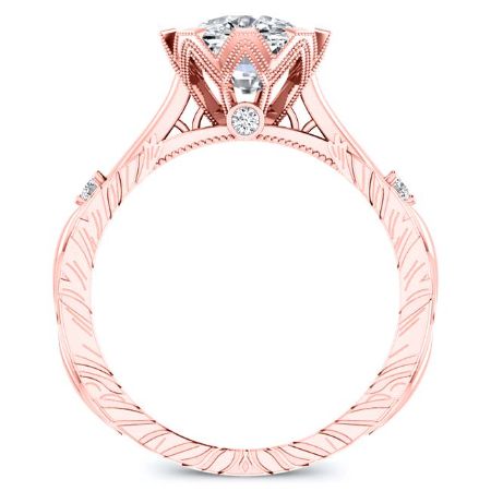Arbor Cushion Moissanite Bridal Set rosegold
