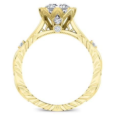 Arbor Diamond Matching Band Only (engagement Ring Not Included) For Ring With Princess Center yellowgold