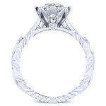 Arbor Diamond Matching Band Only (engagement Ring Not Included) For Ring With Cushion Center whitegold
