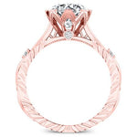 Arbor Diamond Matching Band Only (engagement Ring Not Included) For Ring With Round Center rosegold
