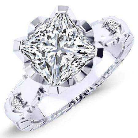 Arbor Princess Diamond Engagement Ring (Lab Grown Igi Cert) whitegold