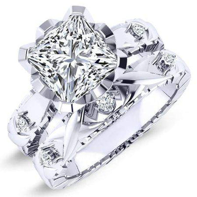 Arbor Princess Moissanite Bridal Set whitegold