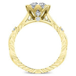 Arbor Princess Moissanite Engagement Ring yellowgold