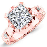 Arbor Princess Moissanite Engagement Ring rosegold