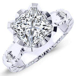 Arbor Princess Moissanite Engagement Ring whitegold