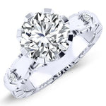 Arbor Round Moissanite Bridal Set whitegold