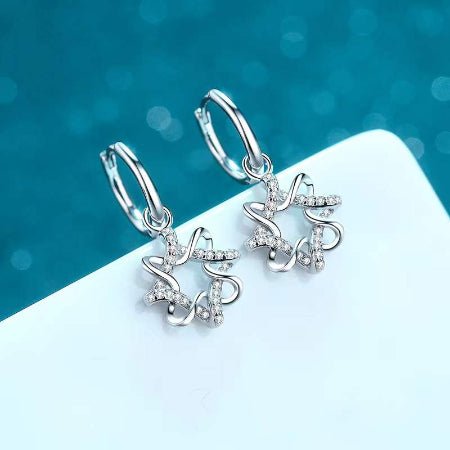 Archi Moissanite Earrings whitegold