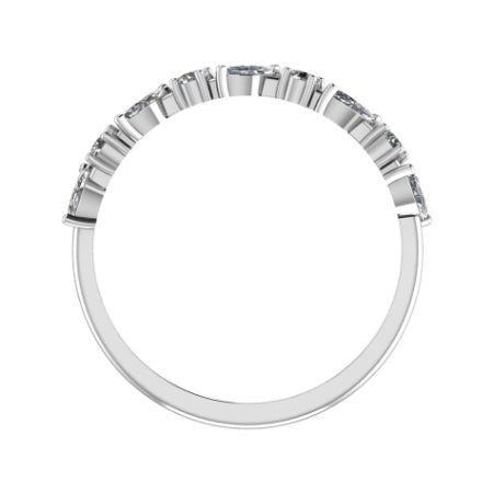 Ardith Trendy Diamond Wedding Ring whitegold