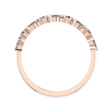 Ardith Trendy Diamond Wedding Ring rosegold