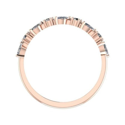 Ardith Trendy Diamond Wedding Ring rosegold