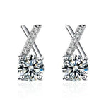 Ariana Round Diamond Stud Earrings (Clarity Enhanced) whitegold