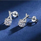 Ariana Round Moissanite Stud Earrings whitegold