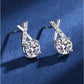 Ariana Round Moissanite Stud Earrings whitegold