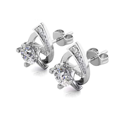 Ariella Moissanite Earrings whitegold