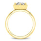 Aspen Cushion Moissanite Bridal Set yellowgold