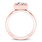 Aspen Cushion Moissanite Bridal Set rosegold