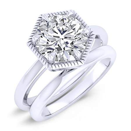 Aspen Diamond Matching Band Only (engagement Ring Not Included) For Ring With Round Center whitegold