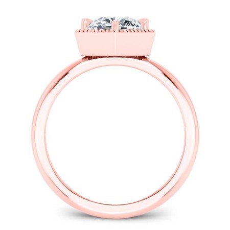 Aspen Diamond Matching Band Only (engagement Ring Not Included) For Ring With Round Center rosegold