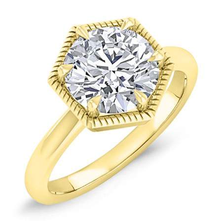 Aspen Round Diamond Engagement Ring (Lab Grown Igi Cert) yellowgold