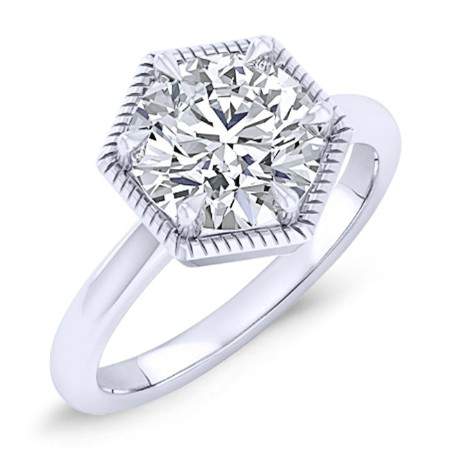 Aspen Round Diamond Engagement Ring (Lab Grown Igi Cert) whitegold