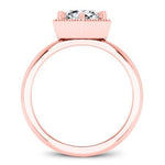 Aspen Diamond Matching Band Only (engagement Ring Not Included) For Ring With Cushion Center rosegold