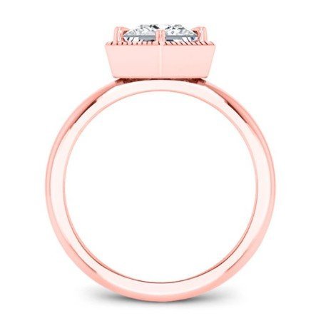 Aspen Diamond Matching Band Only (engagement Ring Not Included) For Ring With Princess Center rosegold
