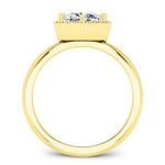 Aspen Round Moissanite Engagement Ring yellowgold