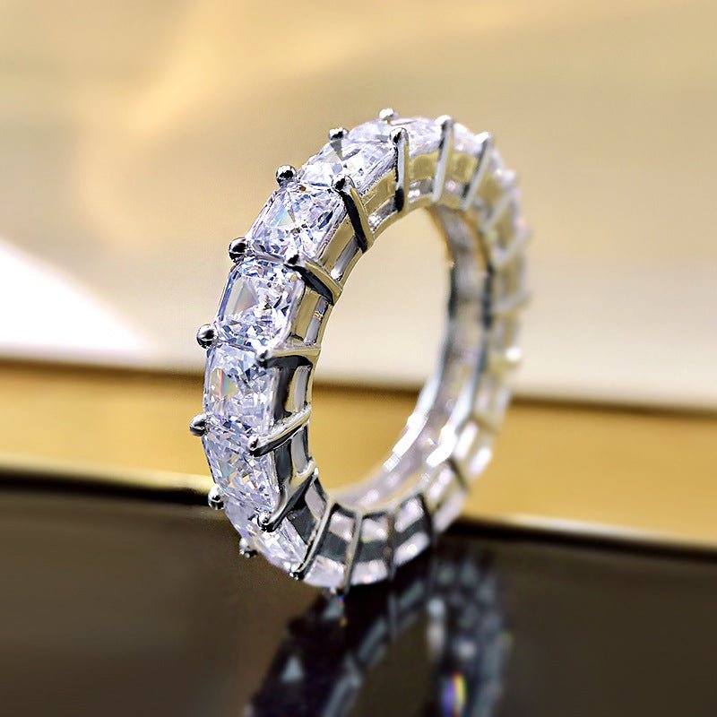 Asscher Cut Diamond Eternity Band - BeverlyDiamonds