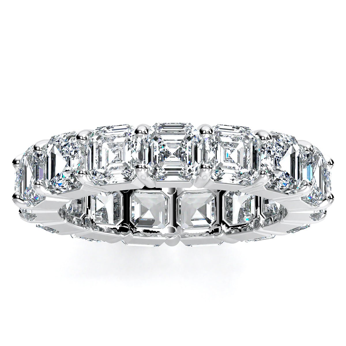 Asscher Cut Diamond Eternity Band - BeverlyDiamonds