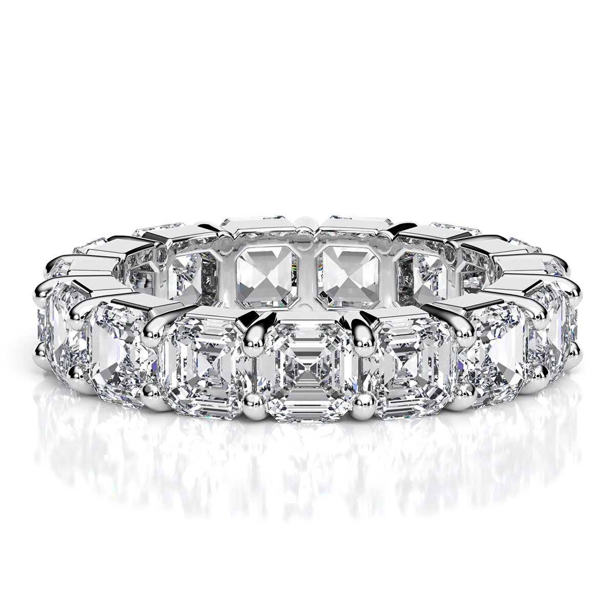 Asscher Cut Diamond Eternity Band - BeverlyDiamonds