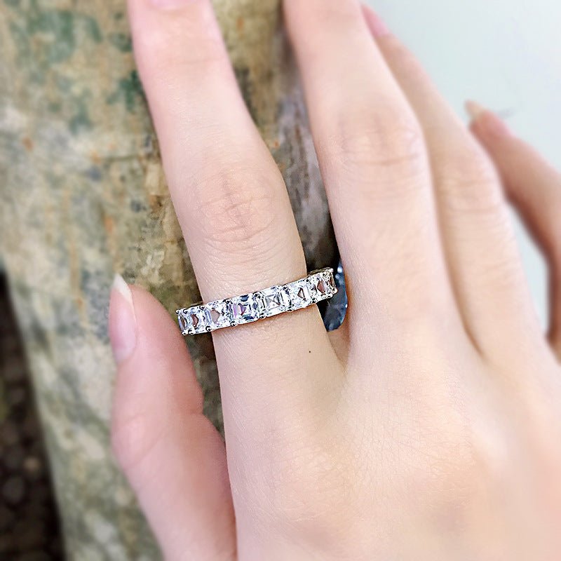 Asscher Cut Diamond Eternity Band - BeverlyDiamonds