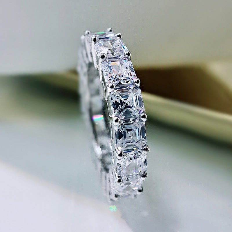 Asscher Cut Diamond Eternity Band - BeverlyDiamonds