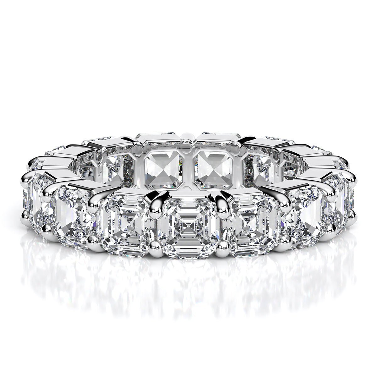 Asscher Cut Diamond Eternity Band - BeverlyDiamonds