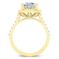 Aster Cushion Diamond Bridal Set (Lab Grown Igi Cert) yellowgold